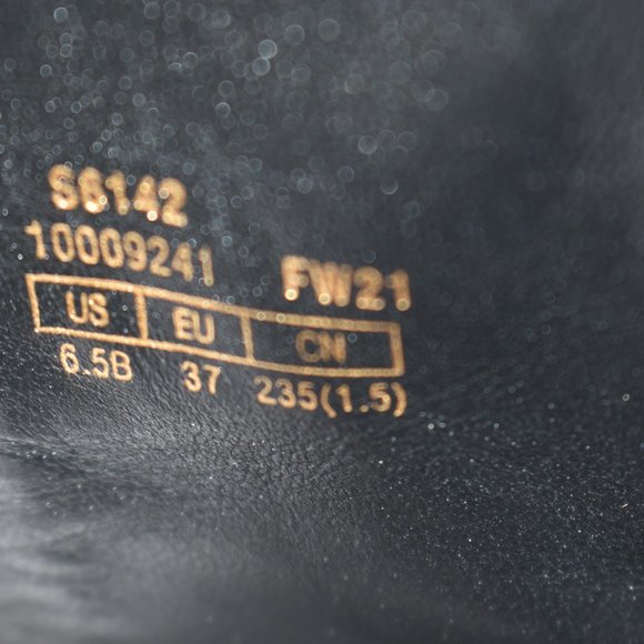 STUART WEITZMAN Sadie ankle boots BLACK LEATHER STACKED 6.5 (P5) - Picture 8 of 9